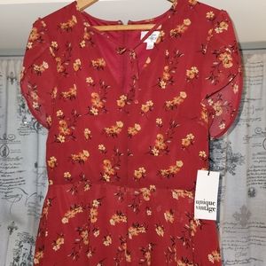 Unique Vintage Red Dress
